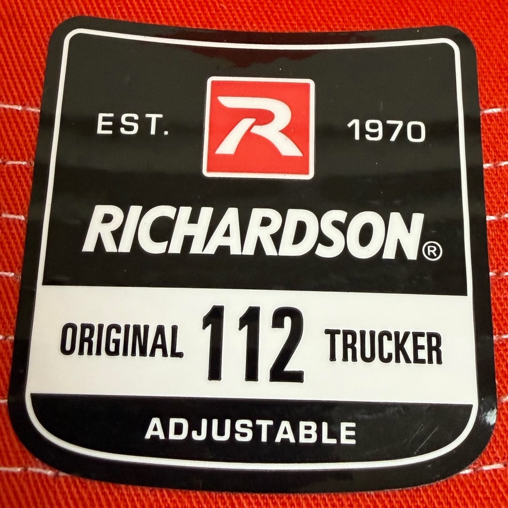 Richardson 112 Trucker Hat S&B Texas Patch Bryan Mound Orange White Snapback Cap - Picture 3 of 13